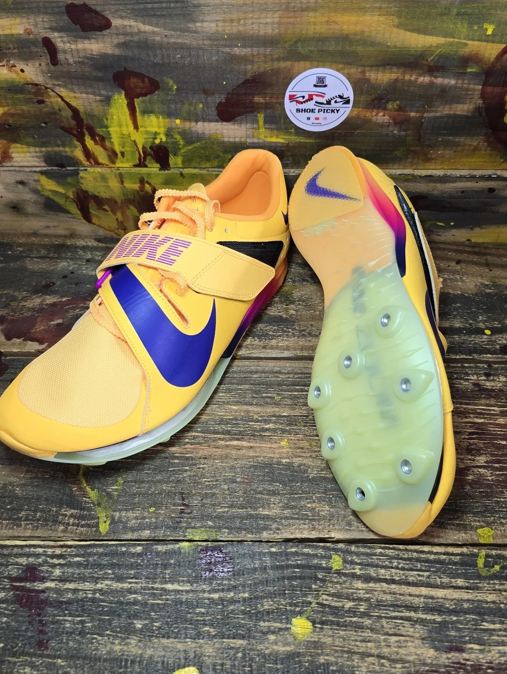 Nike Air Zoom Long Jump Elite Track Spikes Mens 9.5 Citron‎ Pulse FZ9326-800 New